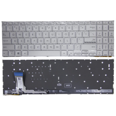 Keyboard Asus K3605 K3605ZV K3605VC M3605 backlit US silver