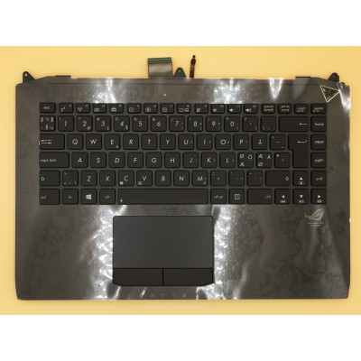 Keyboard Asus G46 G46V G46VW black backlit Norwegian NE palmrest