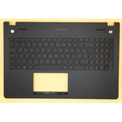 Keyboard Asus G56 N56 N56VM red backlit Swiss SW palmrest