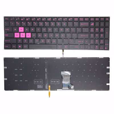 Keyboard Asus FX502 FX60VM ZX60V pink backlit US