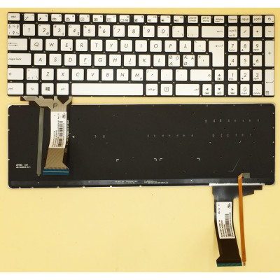 Asus N551 G551 G771 ZX50J GL552 GL551 silver backlit ND NE NO Norwegian keyboard