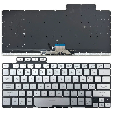 Asus Rog Zeprus GA401, GA401U, GA401M, backlit US keyboard high copy silver