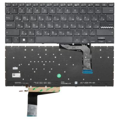 Asus X1402 M1402 X1403Z X1402Z black backlit Russian RU keyboard Asus X1402 M1402 X1403Z X1402Z black backlit Russian RU keyboard