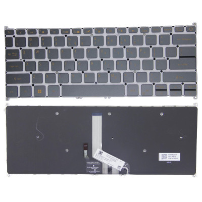 Acer Swift 5 SF514-54G, SF514-54GT, SF514-54T, SF514-55T, SF514-55GT, SF514-55TA, SF515-51T, backlit US keyboard orange