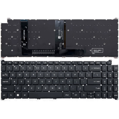 Acer Swift Go 16 SFG16-61, SFG16-72, SFG16-72T, SFG16-73, backlit US keyboard black Acer Swift Go 16 SFG16-61, SFG16-72, SFG16-72T, SFG16-73, backlit US keyboard black