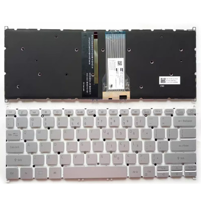 Acer Swift SFX14-41G, SF314-510G-517A, N20H3, SF314-511-75YS, 501B, N20C12, silver backlit US keyboard