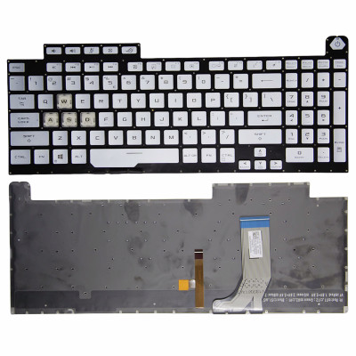 Keyboard Asus G731 G732 S7D G712L G712V silver 16pin RGB backlit US