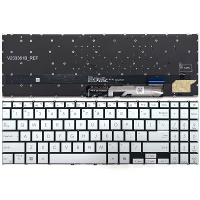 Asus Vivobook S 15 OLED M5506UA, S5506, S5507, S 16 OLED S5606, backlit US keyboard silver