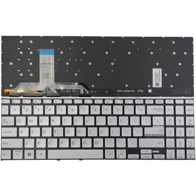 Asus Vivobook M1502, M1502IA, M1502QA, M1503, M1503QA, M1505, M1505YA, silver backlit US keyboard Asus Vivobook M1502, M1502IA, M1502QA, M1503, M1503QA, M1505, M1505YA, silver backlit US keyboard