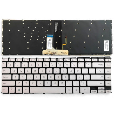 Asus ZenBook UX325, UM325, U3700, EA SA JA UA silver backlit US keyboard