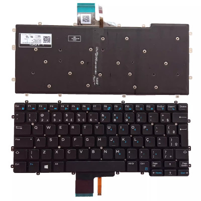 Dell Latitude 13 7370 E7370 black backlit Brazilian BR keyboard Dell Latitude 13 7370 E7370 black backlit Brazilian BR keyboard