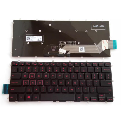 Keyboard Dell 14-7460 7466 7467 7472 5468 P74G red US