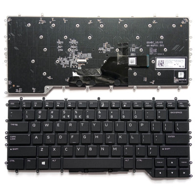 Keyboard Dell Alienware M15 R2 R3 2020 black RGB backlit US
