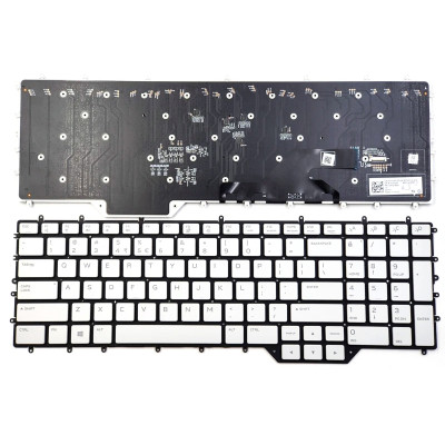 Keyboard Dell Alienware M17 R3 P45E white RGB backlit US one-key