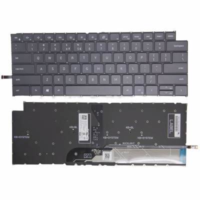 Dell Inspiron 13 5310 5320, 14 7430 7435, 16 5620 5625 5630 5635, 16 Plus 7620 7630 black backlit US keyboard