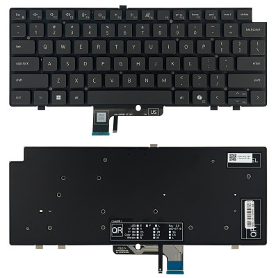 Keyboard Dell Latitude P126F P174G P175G P176G black backlit US