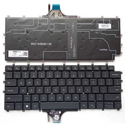 Keyboard Dell Latitude 9510 9520 2-in-1 black backlit US