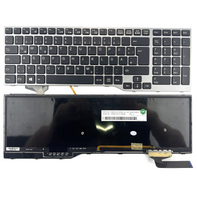 Fujistu E753, E754, E756, E554, E556, E557, H730, H760, H770, backlit German DE keyboard gray