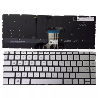 HP 13-W 13-AN TPN-I128 W133 W136 Q178 Q199 Q214 silver backlit Latin LA keyboard