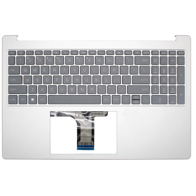 Keyboard HP 15-FC 15-FD silver gray US Palmrest double fan