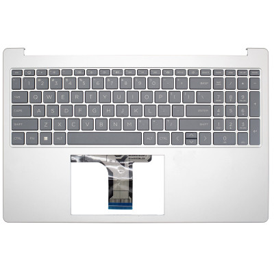 Keyboard HP 15-FC 15-FD silver gray US Palmrest single fan