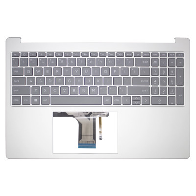 Keyboard HP 15-FC 15-FD silver gray backlit US Palmrest double fan