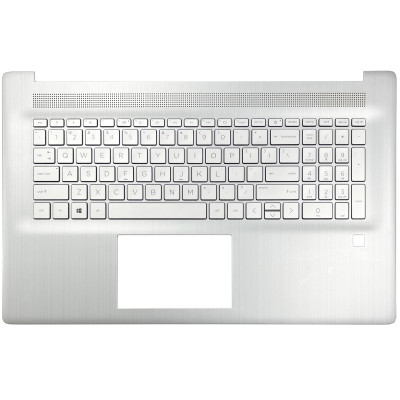 Keyboard HP 470 G8 17-CN 17-CP 17S-CU US palmrest silver fingerprint