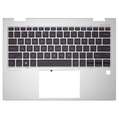 Keyboard HP EliteBook X360 830 835 G9 G10 backlit US palmrest silver