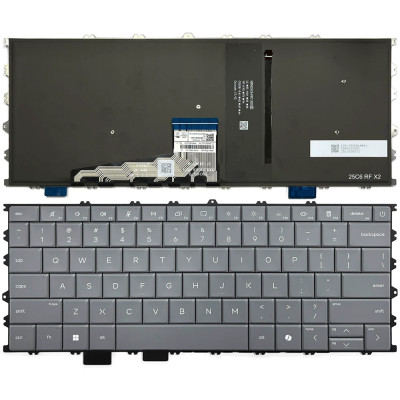 HP OmniBook X Flip 14 inch 2-in-1, 14-kc 14z-kc, OmniBook Ultra 14 inch, 14-kd, 14t-kd, backlit US keyboard gray