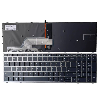 Keyboard HP Probook 450 455 470 G5 650 G4 G5 silver backlit US OEM