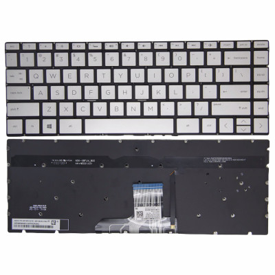 HP Spectre x360 13T-AP 13T-AQ 13Z-AR 13T-AC 13T-AD silver backlit US keyboard HP Spectre x360 13T-AP 13T-AQ 13Z-AR 13T-AC 13T-AD silver backlit US keyboard