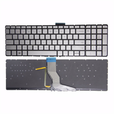 HP Envy 15T-AS 15-AU 15T-AU 15-AW 15T-AX 15T-BC silver backlit US keyboard