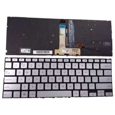 Keyboard Asus X432 X432FA X432FL UX432 S432 V432 K432FL silver backlit US