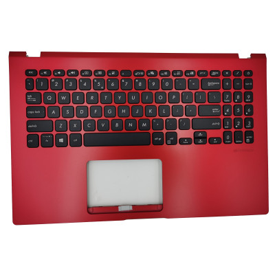 Keyboard Asus X509 X509D K509F K509U red black US palmrest