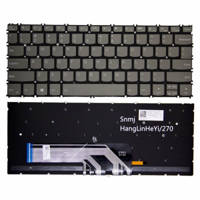 Keyboard Lenovo ideapad yoga Slim 7 Carbon 13ITL5 gray backlit US OEM