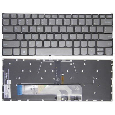 Keyboard Lenovo FLEX 6-14ARR 81HA 6-14IKB 81EM gray backlit US OEM