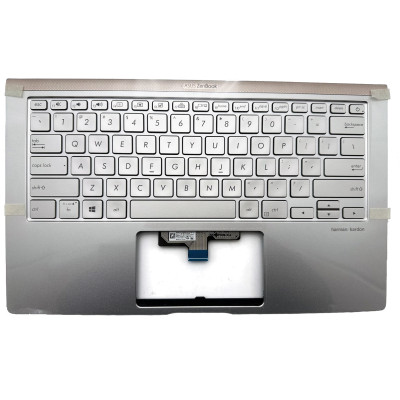 Keyboard Asus Zenbook UX433 UX433F silver backlit US palmrest