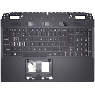 Keyboard Acer AN515-58 AN515-46 RGB backlit US palmrest black white