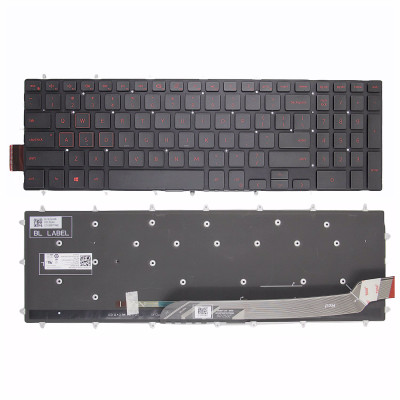 Keyboard Dell Inspiron 7567 5570 5568 black red backlit US original