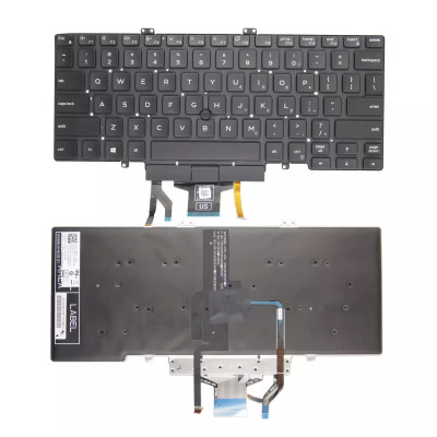 Keyboard Dell Latitude 7400 7410 trackpoint backlit US original