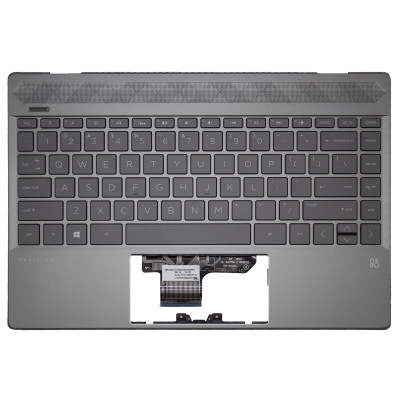Keyboard HP 13-AN TPN-Q214 G7D backlit US palmrest gray