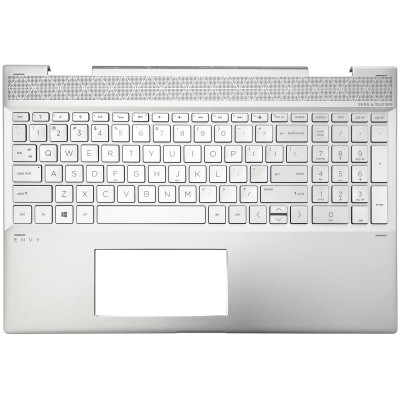 Keyboard HP ENVY X360 15-CN 15-CP 15-AG silver backlit US palmrest