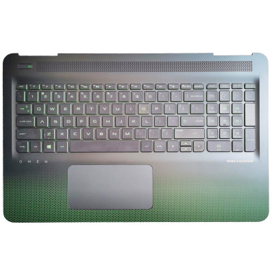Keyboard HP omen 15-BC backlit US palmrest deep green touchpad