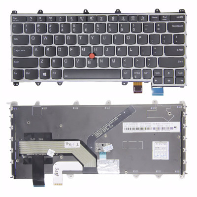 Keyboard Lenovo yoga 260 370 X380 S1 Gen 2 3 4 silver backlit US