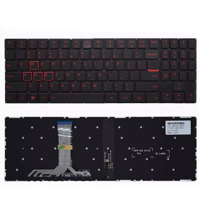 Lenovo Y7000P, Y7000, Y530-15ICH, Y540-15IRH, Y540-17IRH, red backlit US keyboard original