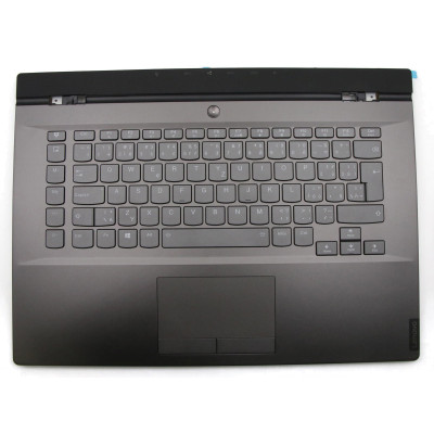 Lenovo Legion Y740-15IRHg gray RGB backlit Czech CZ Slovak SK keyboard palmrest