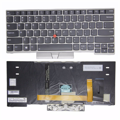 Keyboard Lenovo E490 T490 E495 R480 L390 silver backlit US original Keyboard Lenovo E490 T490 E495 R480 L390 silver backlit US original