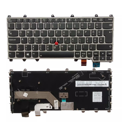 Lenovo yoga X380 yoga 370 4th 01HX100 SN20P38796 silver backlit Hungarian HU keyboard