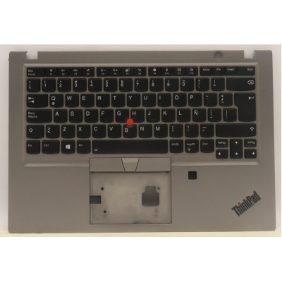 Lenovo thinkpad T490s 02HM366 silver backlit Latin LA keyboard palmrest Lenovo thinkpad T490s 02HM366 silver backlit Latin LA keyboard palmrest
