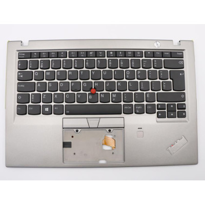Lenovo thinkpad X1 Carbon Gen 6th 2018 01YU509 silver backlit Canadian French CF keyboard palmrest Lenovo thinkpad X1 Carbon Gen 6th 2018 01YU509 silver backlit Canadian French CF keyboard palmrest